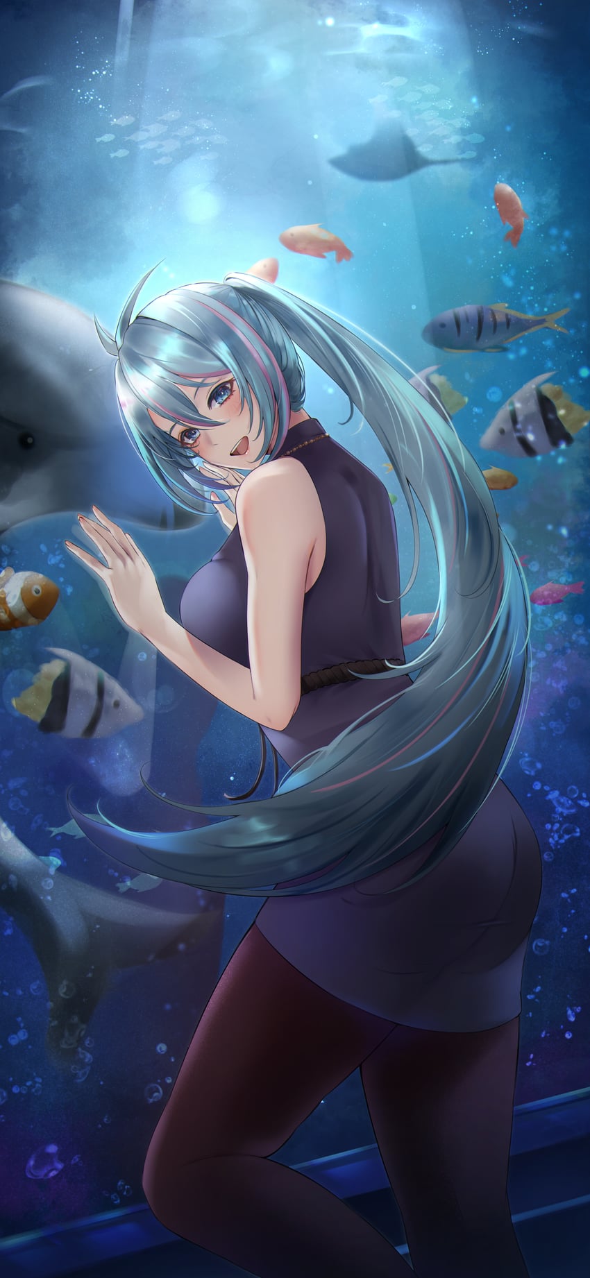 azura cecillia (nijisanji and 1 more) drawn by elvandec