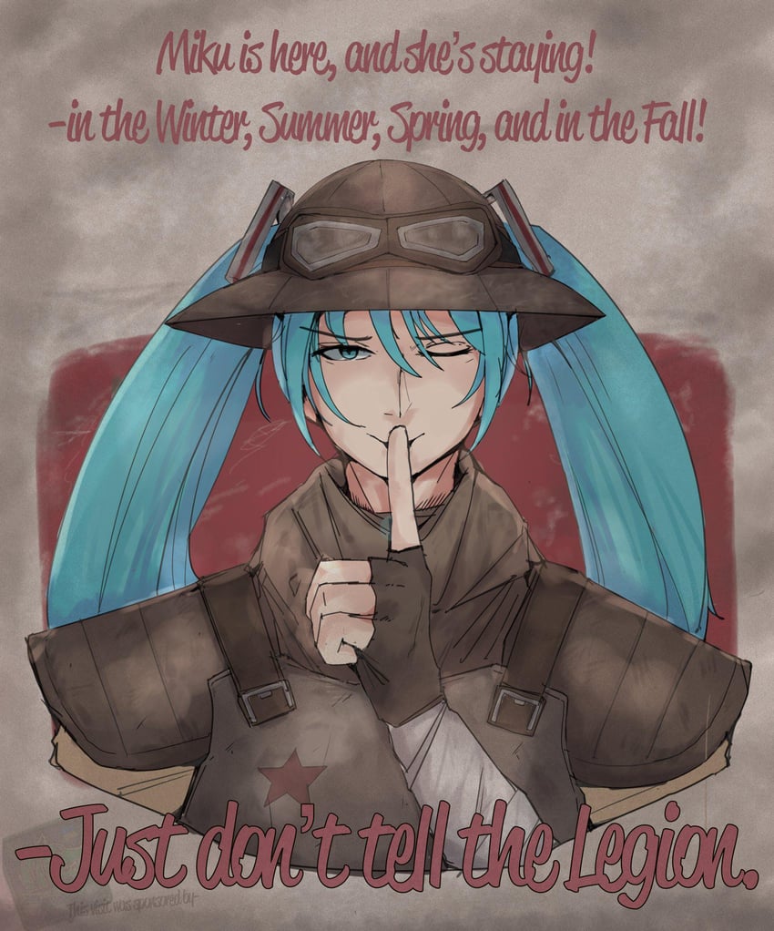 hatsune miku (vocaloid and 2 more) drawn by littleclevie