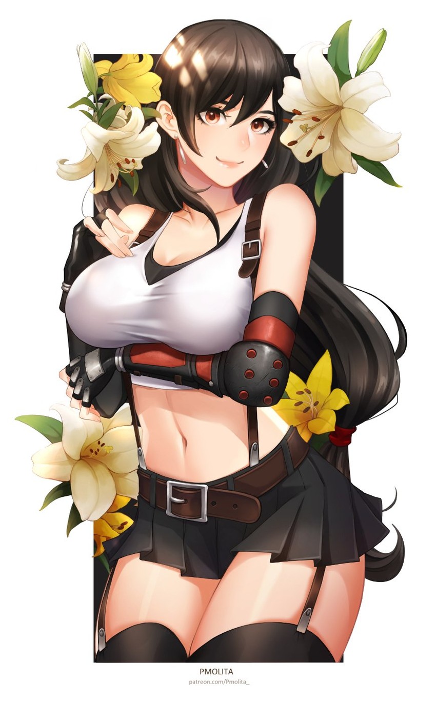 tifa lockhart (final fantasy and 2 more) drawn by pmolita