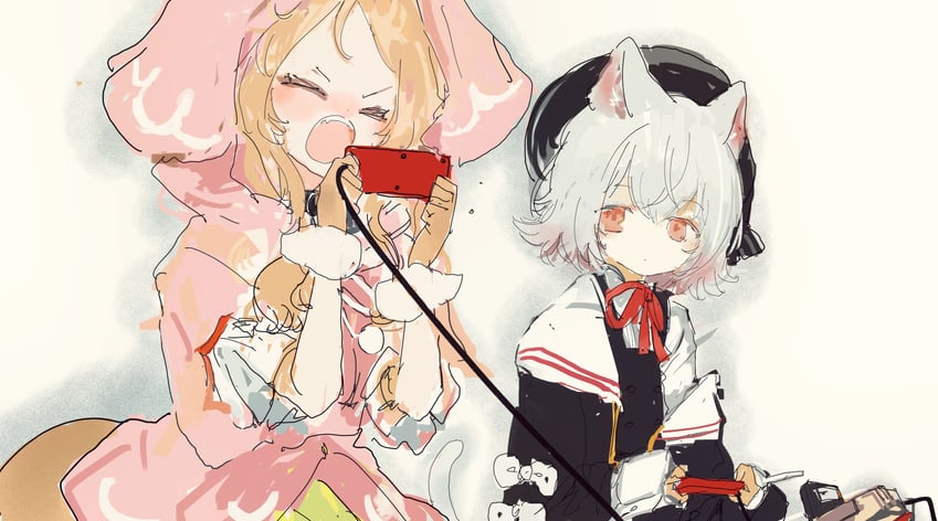sayo and ouka miko (utau and 1 more) drawn by kabuyama_kaigi