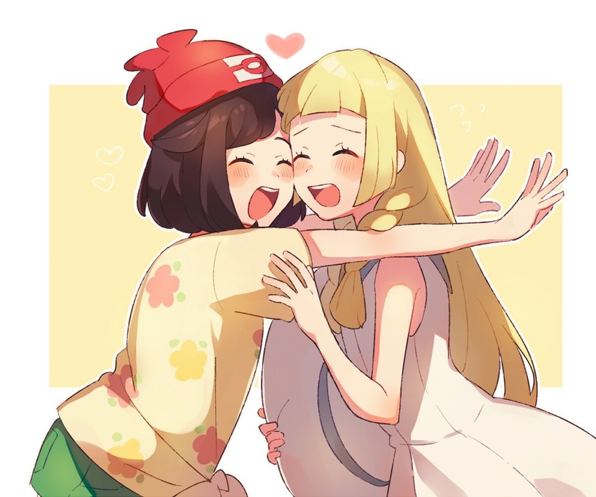 lillie and selene (pokemon and 1 more) drawn by unapoppo
