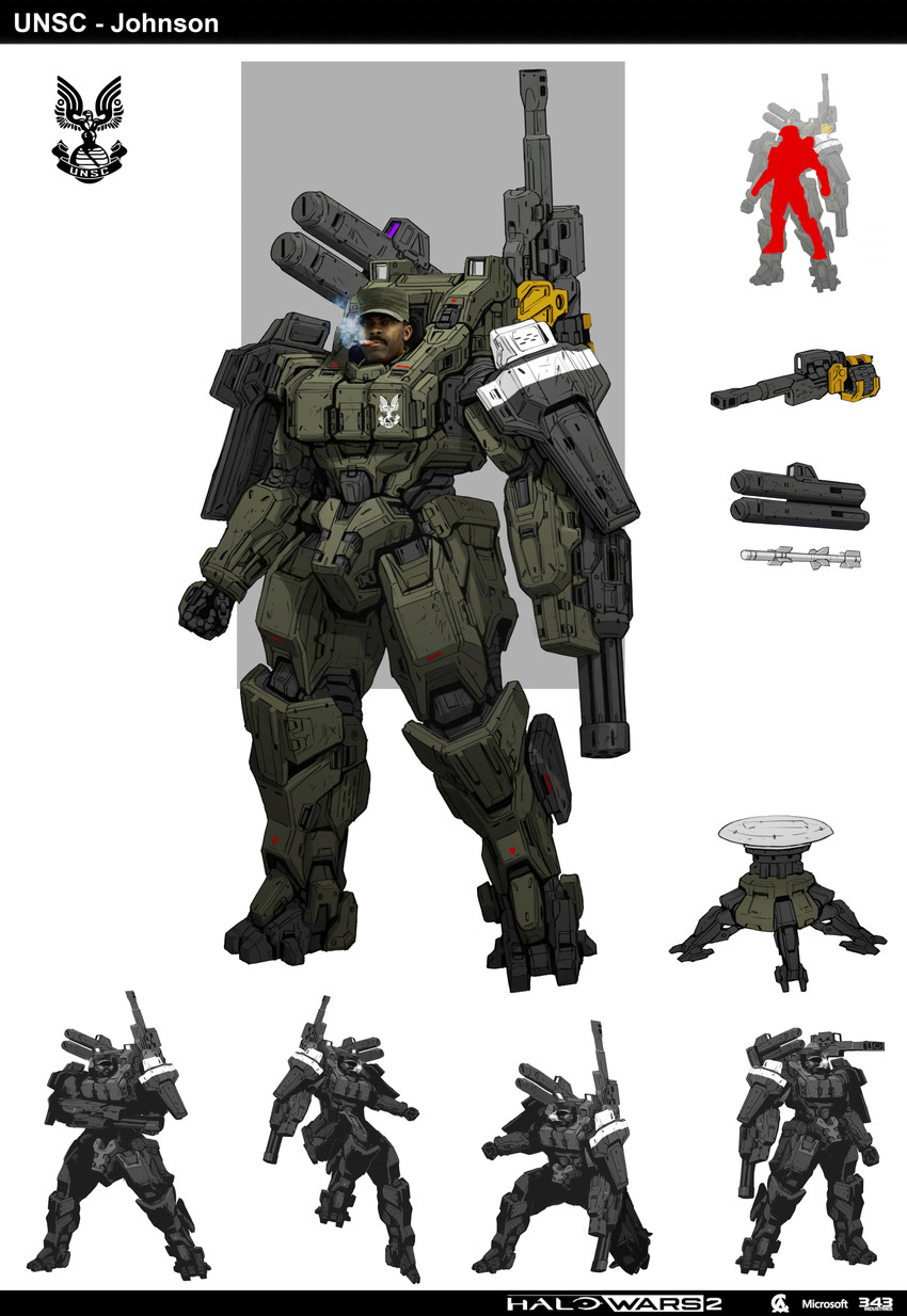 sergeant johnson (halo and 1 more) drawn by sttheo