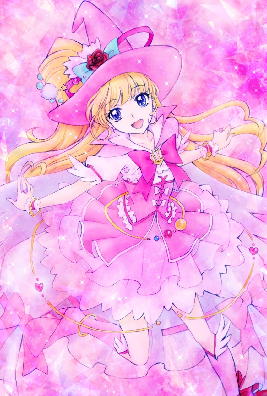 asahina mirai and cure miracle (precure and 1 more) drawn by aizen_(syoshiyuki)
