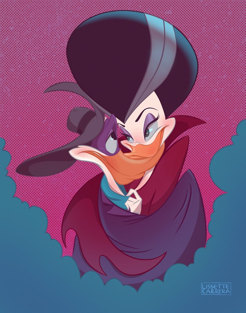 darkwing duck and morgana (mickey mouse & friends and 1 more) drawn by lcarreradesign