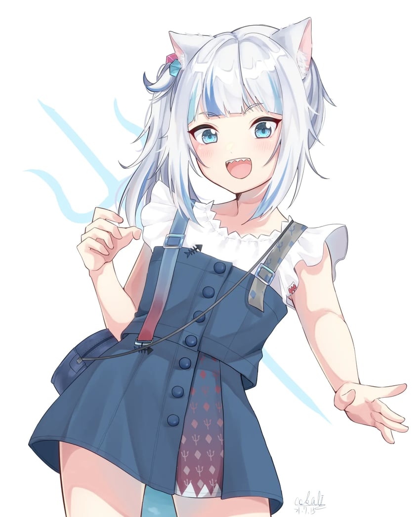 gawr gura (hololive and 1 more) drawn by cckali