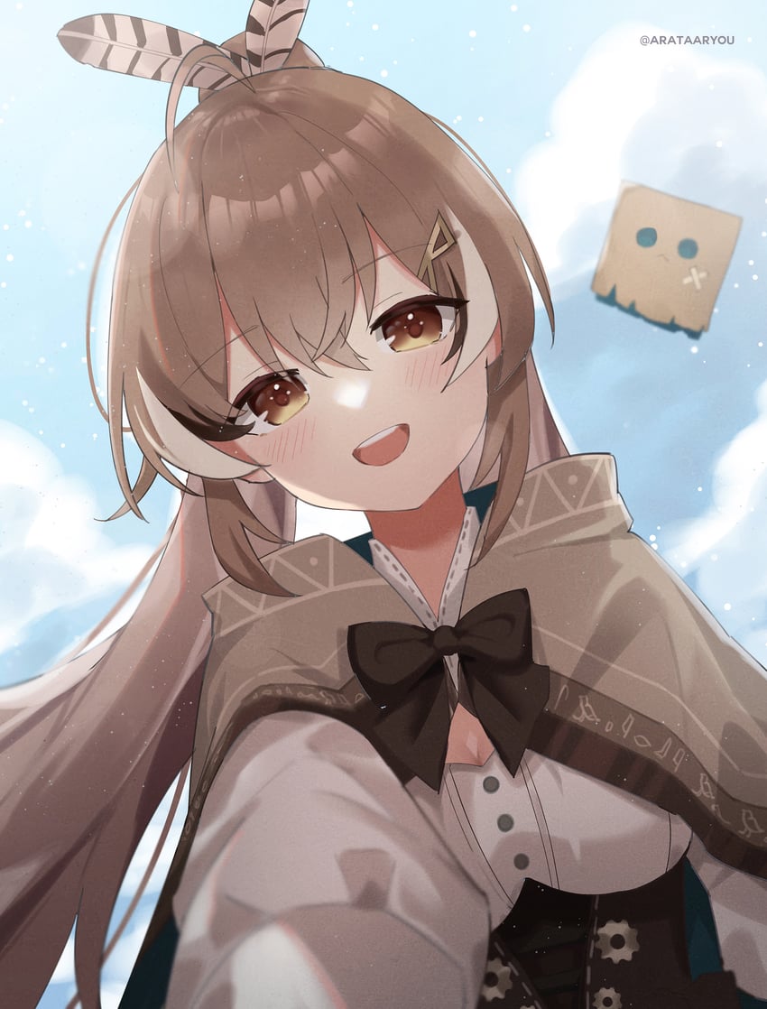 nanashi mumei and friend (hololive and 1 more) drawn by arata_ryou