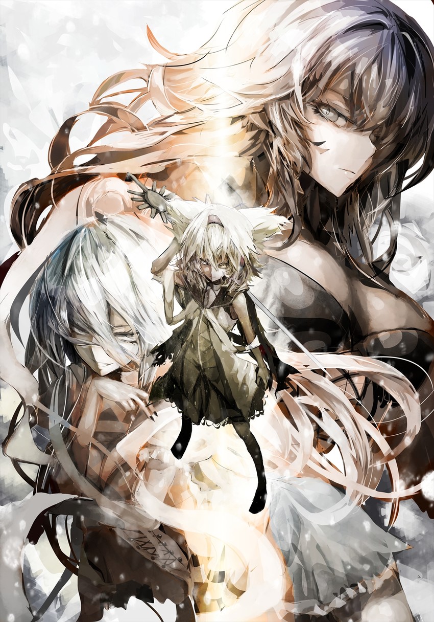 hijiri byakuren, toyosatomimi no miko, and kaku seiga (touhou and 1 more) drawn by kataru_(ubw-emiya)
