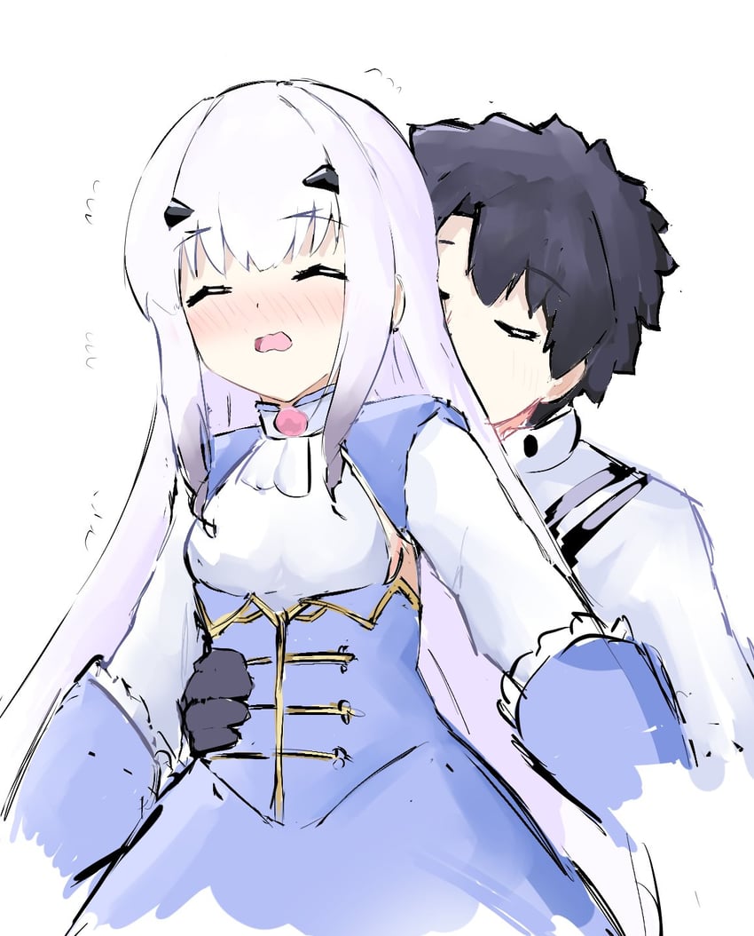 fujimaru ritsuka and melusine (fate and 1 more) drawn by nicho