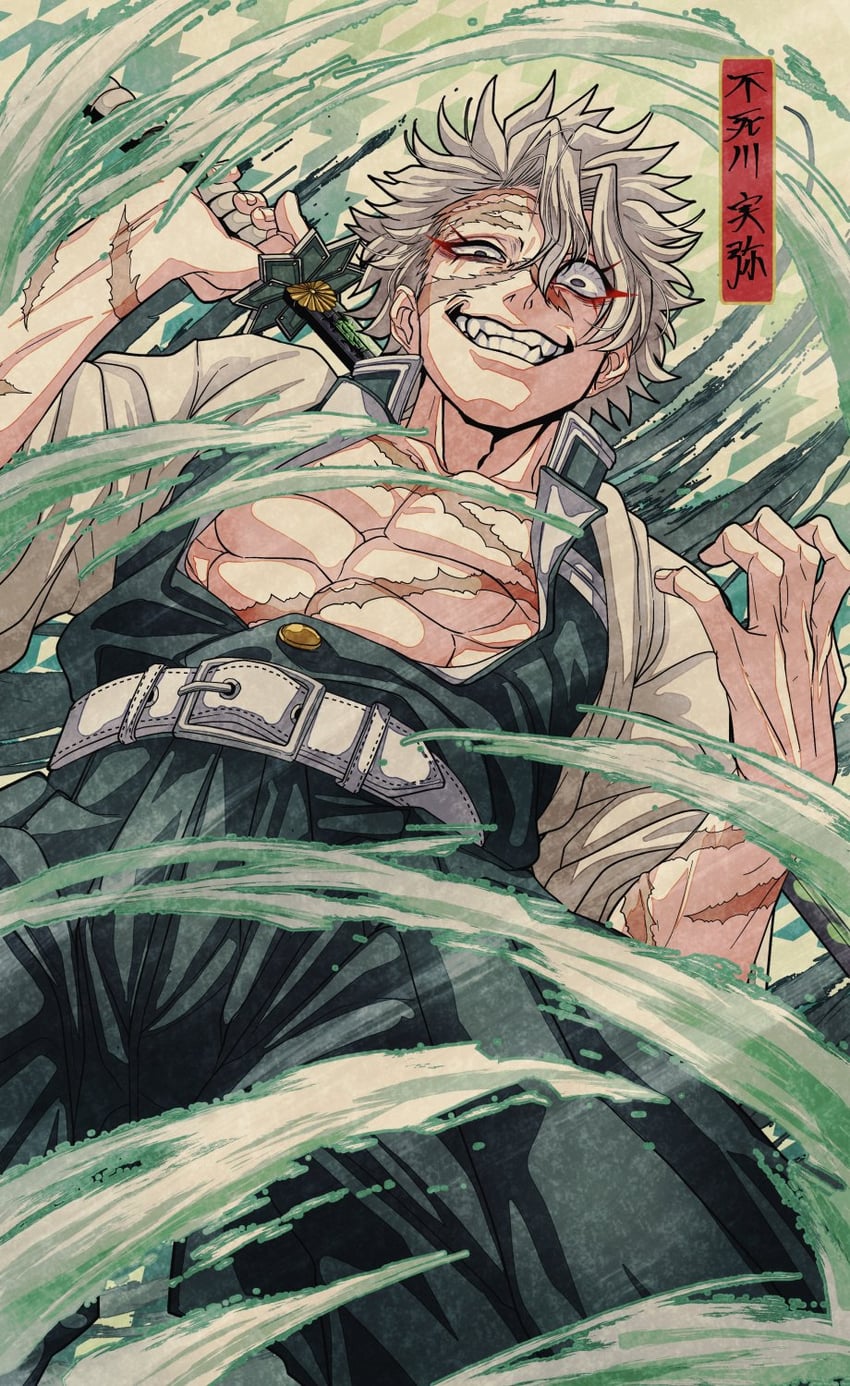 shinazugawa sanemi (kimetsu no yaiba) drawn by jubako_(nest_of_boxes)