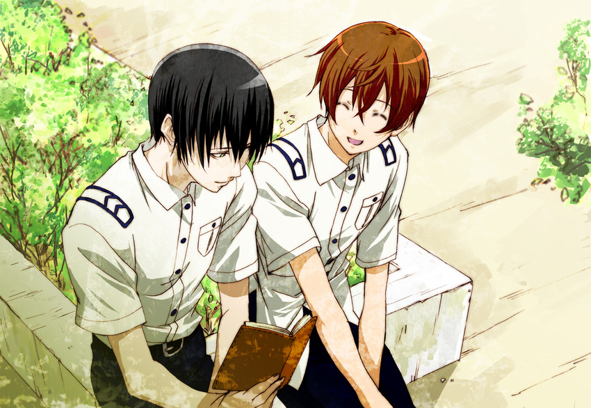 arai shouji and sakagami shuichi (gakkou de atta kowai hanashi) drawn by tanutanupatty