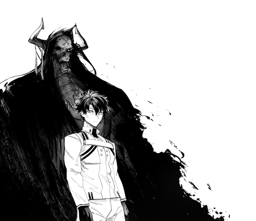 fujimaru ritsuka and king hassan (fate and 1 more) drawn by obazzotto