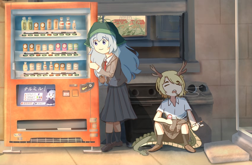 cirno, kicchou yachie, and haniyasushin keiki (touhou) drawn by cyczen