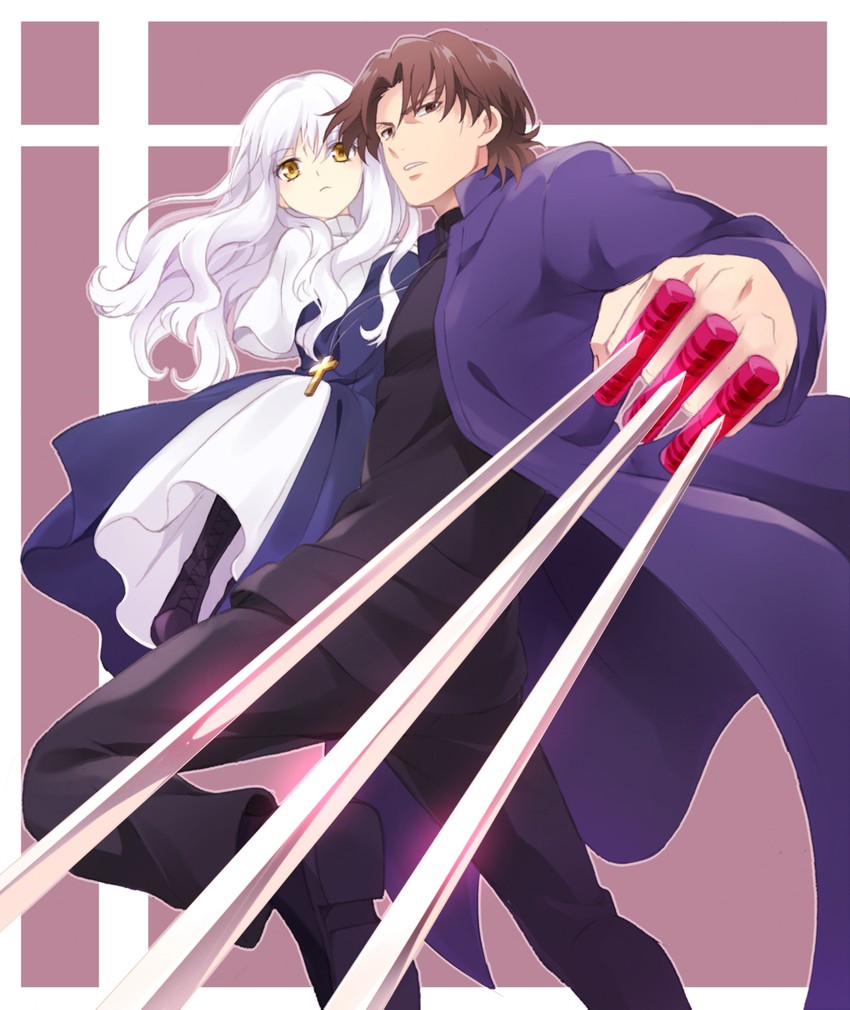 kotomine kirei and caren hortensia (fate and 2 more) drawn by danemaru