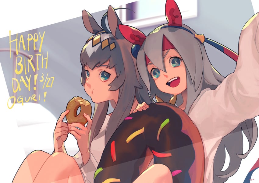 oguri cap and tamamo cross (umamusume) drawn by rongai_rongai