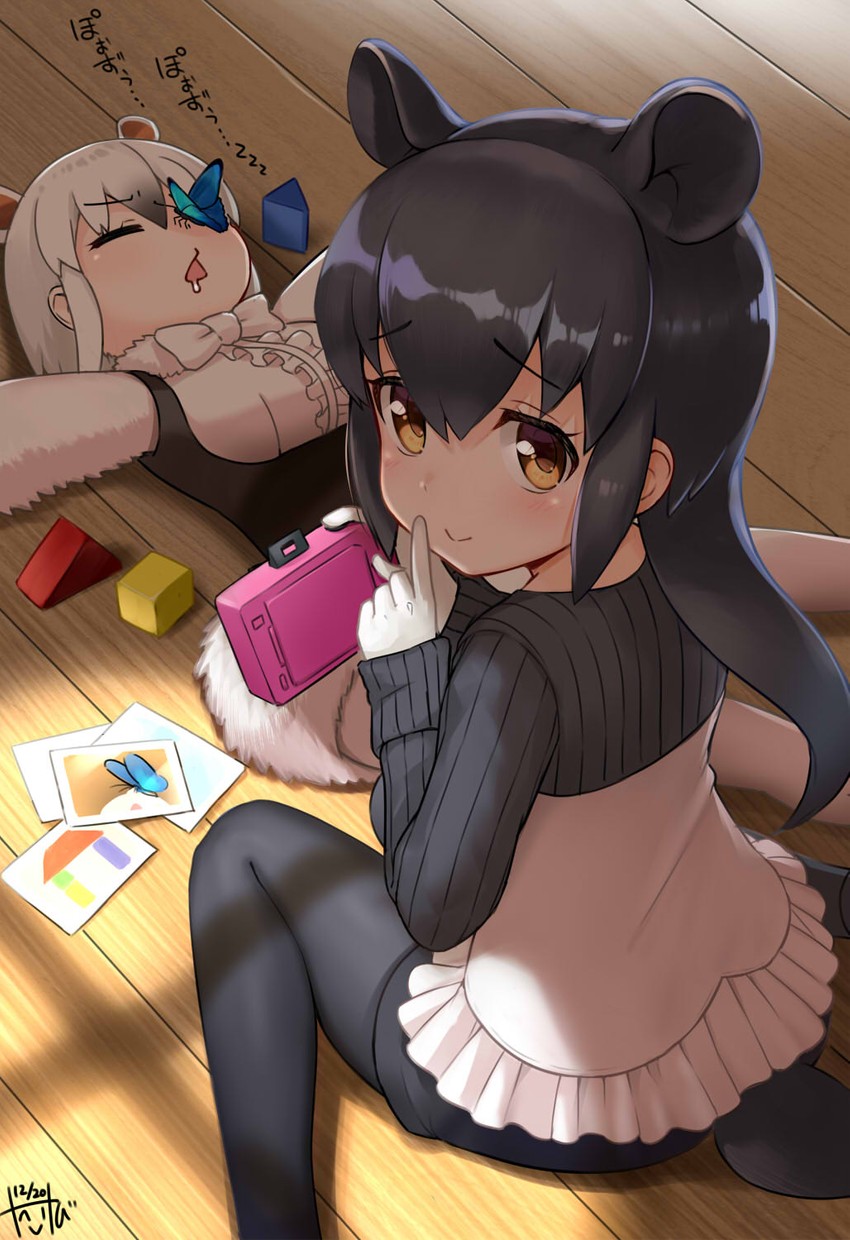 southern tamandua and malayan tapir (kemono friends) drawn by takebi