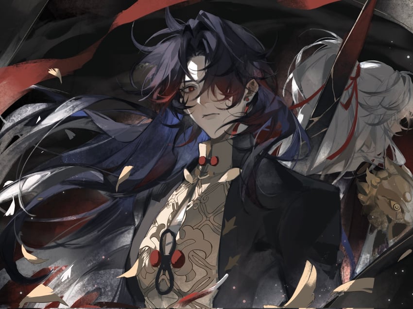 blade and jing yuan (honkai and 1 more) drawn by wildwolf_group