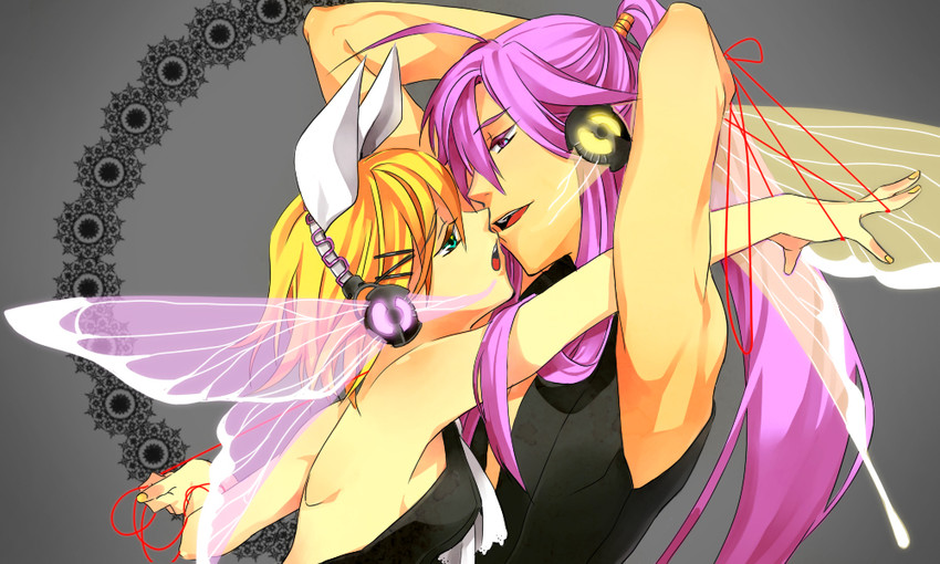 kagamine rin and kamui gakupo (vocaloid and 1 more) drawn by dpzkzl