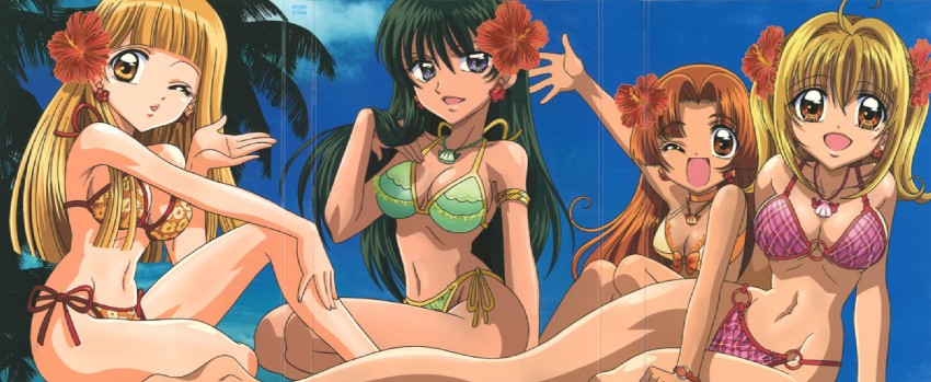 nanami lucia, touin rina, seira, and coco (mermaid melody pichi pichi pitch) drawn by makida_kazuaki