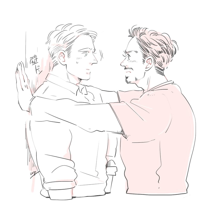 steve rogers and tony stark (marvel and 2 more) drawn by my_3rd
