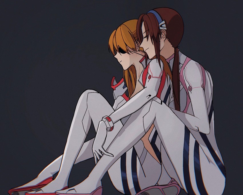 souryuu asuka langley and makinami mari illustrious (neon genesis evangelion and 2 more) drawn by andrea_ryan