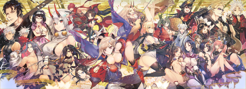 tamamo, okita souji, shuten douji, tamamo no mae, archer, and 22 more (fate and 6 more) drawn by teddypocky