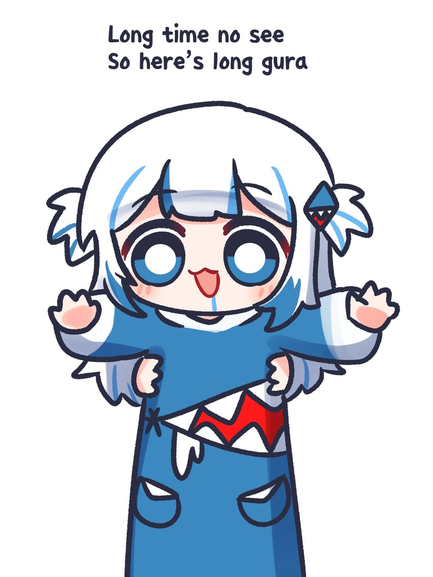 gawr gura (hololive and 1 more) drawn by eiul