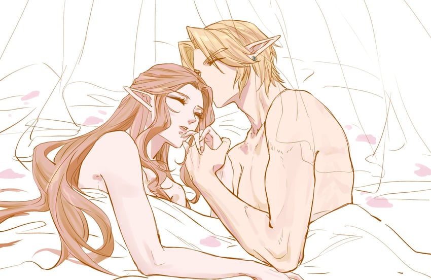 link and princess zelda (the legend of zelda and 1 more) drawn by kurokawa_karasu