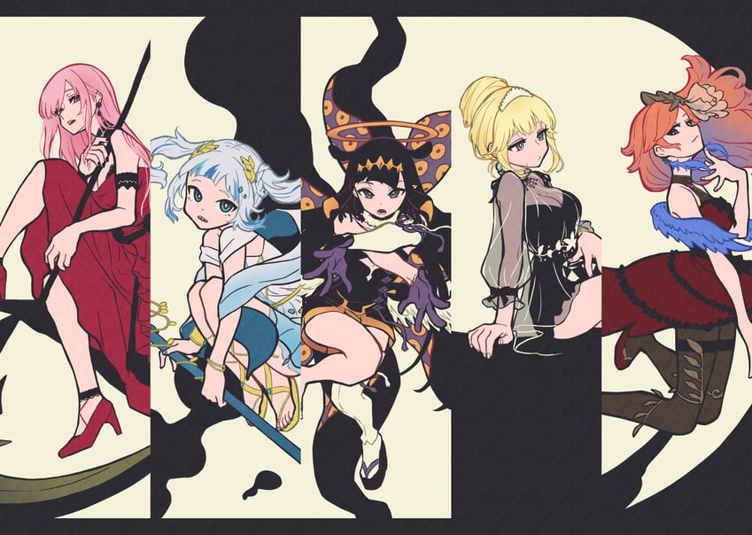 gawr gura, mori calliope, ninomae ina'nis, takanashi kiara, and watson amelia (hololive and 1 more) drawn by tomura_kino