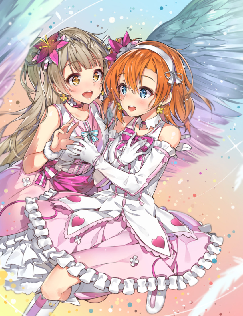 minami kotori and kosaka honoka (love live! and 1 more) drawn by yuran