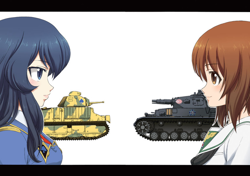 nishizumi miho and eclair (girls und panzer and 1 more) drawn by saitaniya_ryouichi