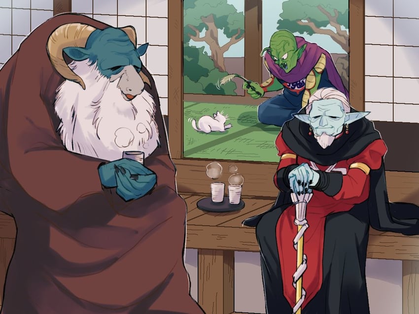 piccolo daimaou, mechikabura, and moro (dragon ball and 2 more) drawn by d_norainu_b