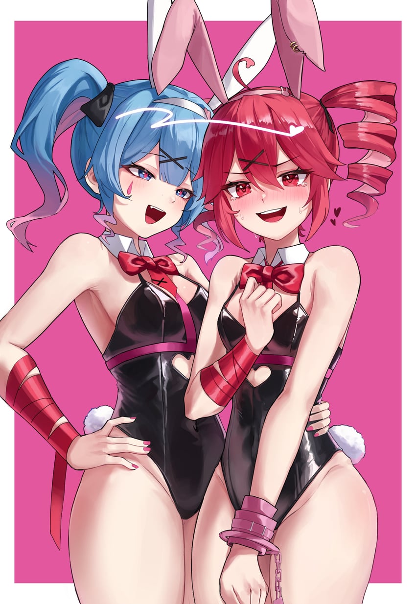 hatsune miku and kasane teto (vocaloid and 2 more) drawn by hu2924