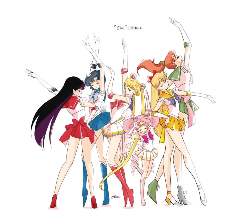 tsukino usagi, sailor moon, mizuno ami, aino minako, hino rei, and 13 more (bishoujo senshi sailor moon and 1 more) drawn by yukinami_(paru26i)