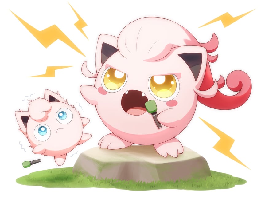 jigglypuff and scream tail (pokemon) drawn by monaka_(hc_pkmn)