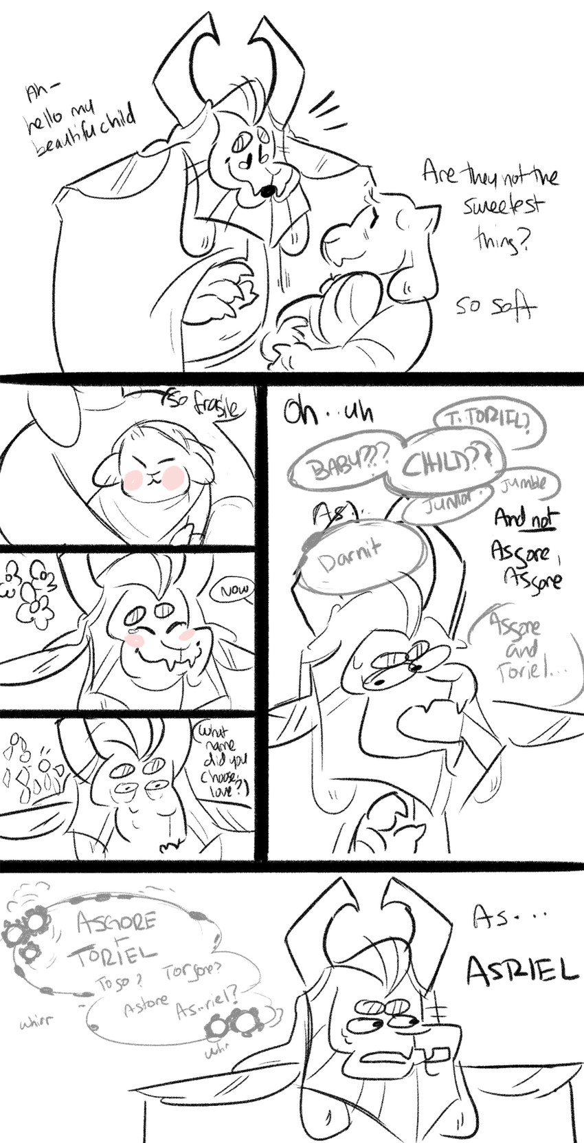 toriel, asriel dreemurr, and asgore dreemurr (undertale) drawn by classychassiss