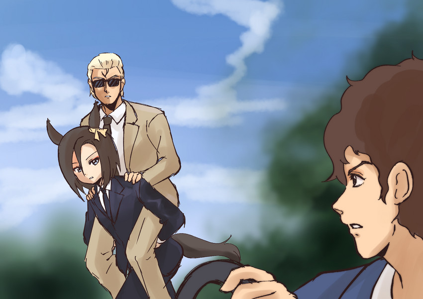 air groove, char aznable, and amuro ray (umamusume and 2 more) drawn by imasogari