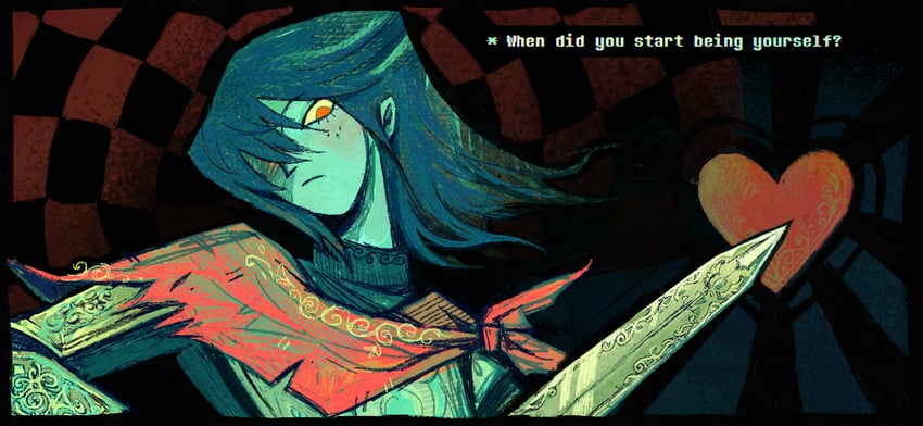 kris and soul (deltarune) drawn by featherspiral