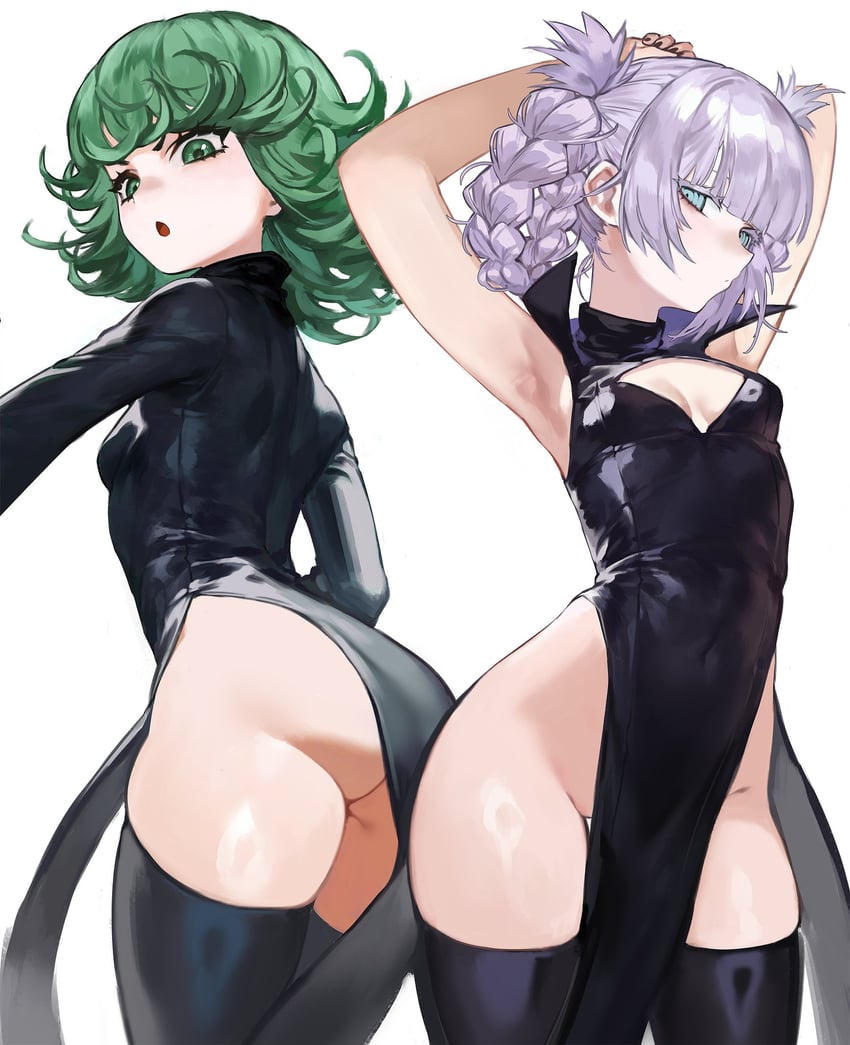 tatsumaki and nanakusa nazuna (one-punch man and 1 more) drawn by foolish_potato