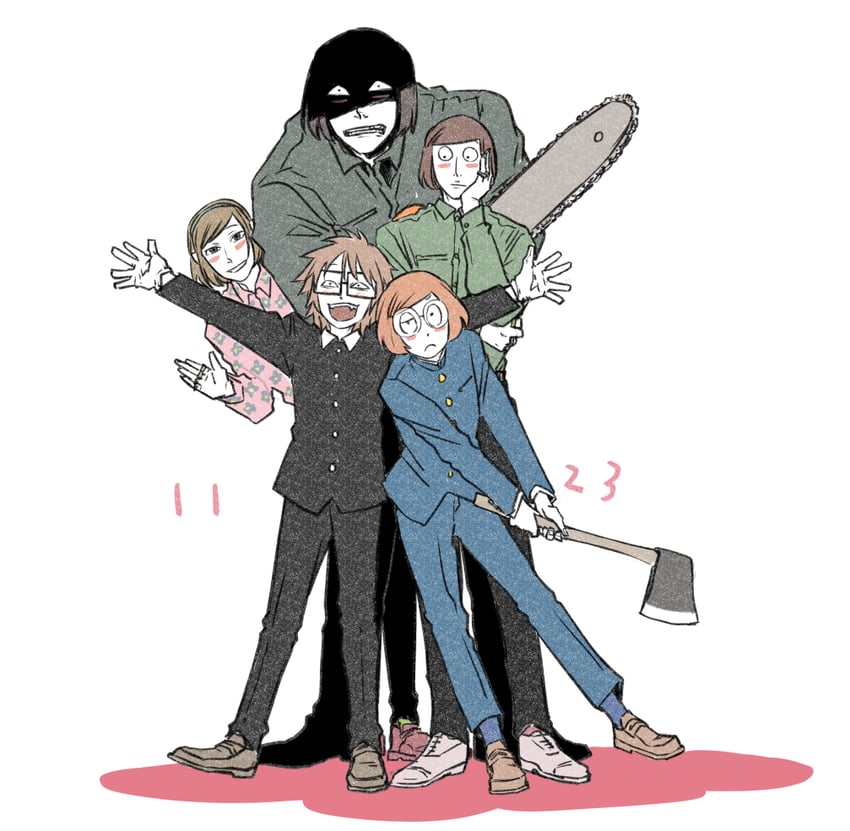 randal ivory, luther von ivory, dream luther, and axe luther (randal's friends) drawn by tsukasa_(tsukasa_mimizuku)