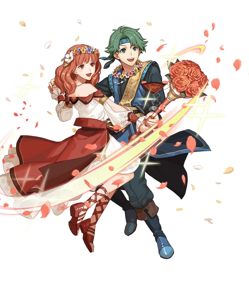 celica and alm (fire emblem and 2 more) drawn by tsukii