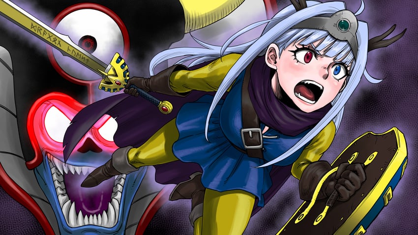 hero and gowraith (indie virtual youtuber and 2 more) drawn by takayama_akira