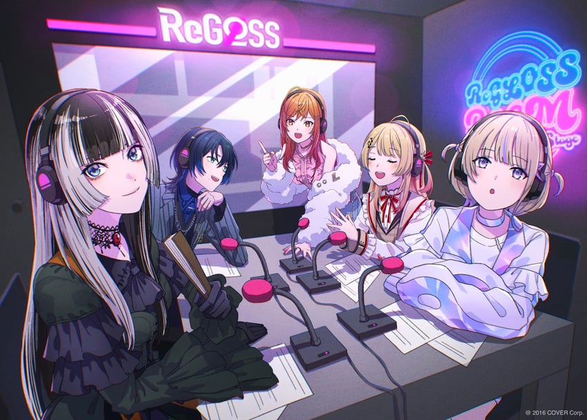 ichijou ririka, juufuutei raden, hiodoshi ao, otonose kanade, and todoroki hajime (hololive and 1 more) drawn by mele_ck