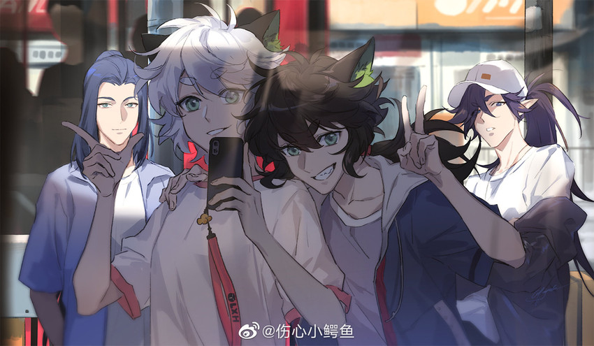 luo xiaohei, wuxian, and fengxi (luo xiaohei zhanji) drawn by bean_mr12