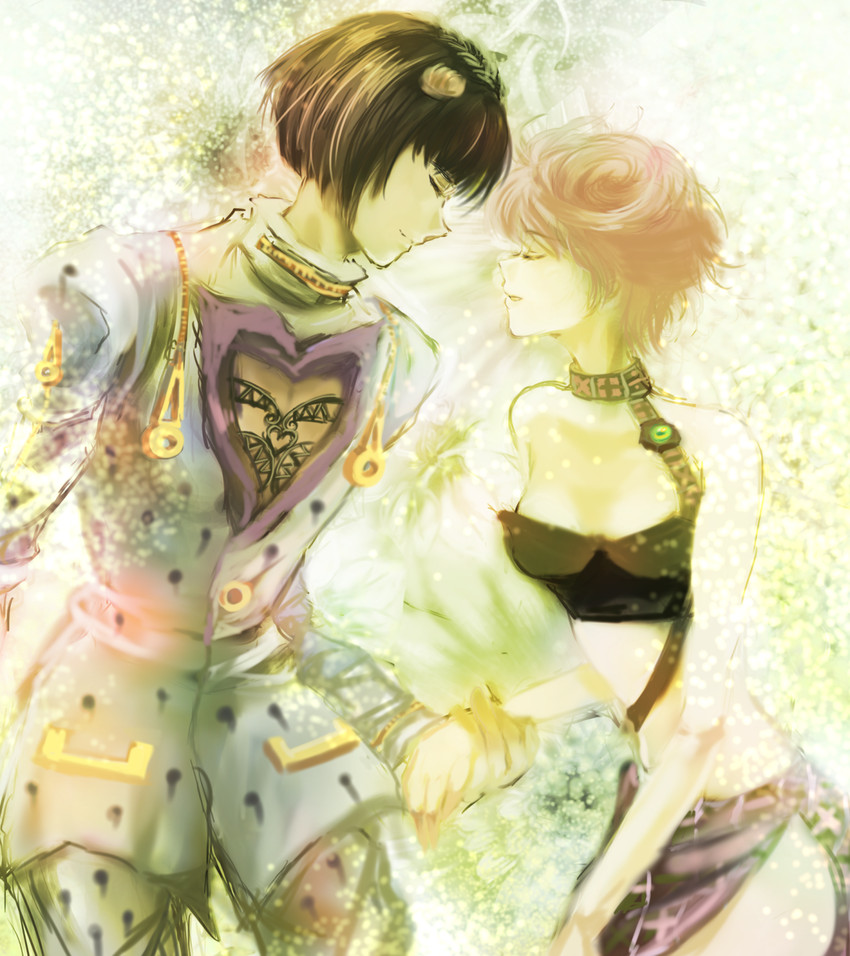 bruno bucciarati and trish una (jojo no kimyou na bouken and 1 more) drawn by manimanipunipuni