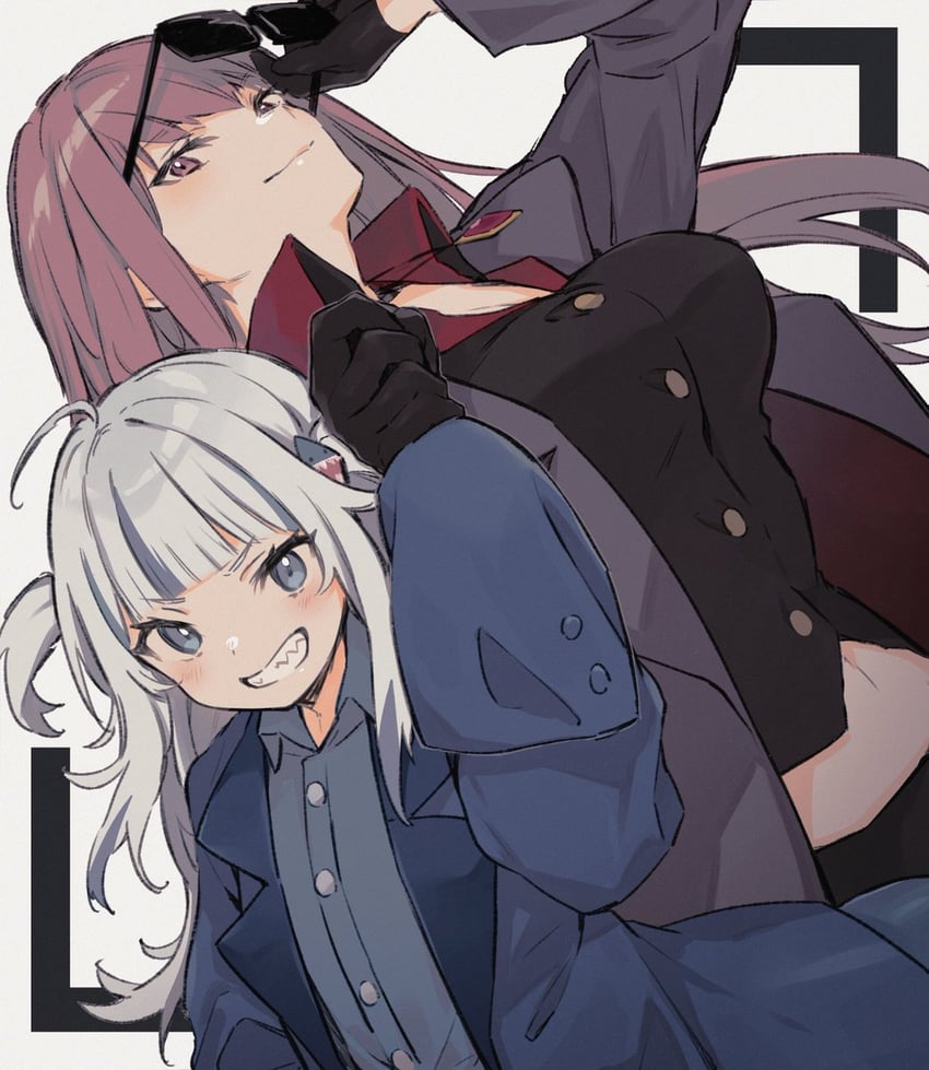 gawr gura and mori calliope (hololive and 2 more) drawn by enomoto_hina
