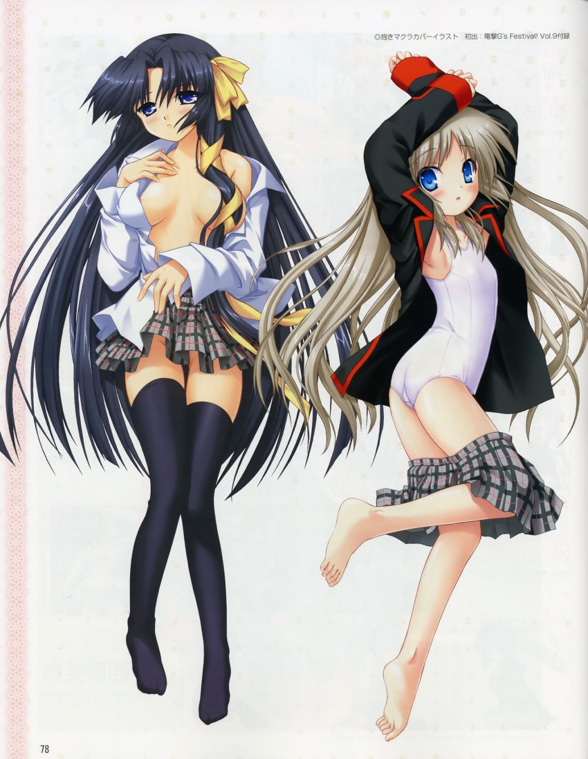 noumi kudryavka and kurugaya yuiko (little busters!) drawn by hinoue_itaru and na-ga