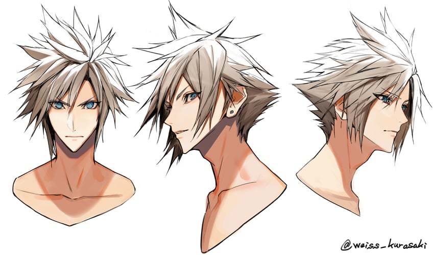 cloud strife (final fantasy and 2 more) drawn by legacy_zechs