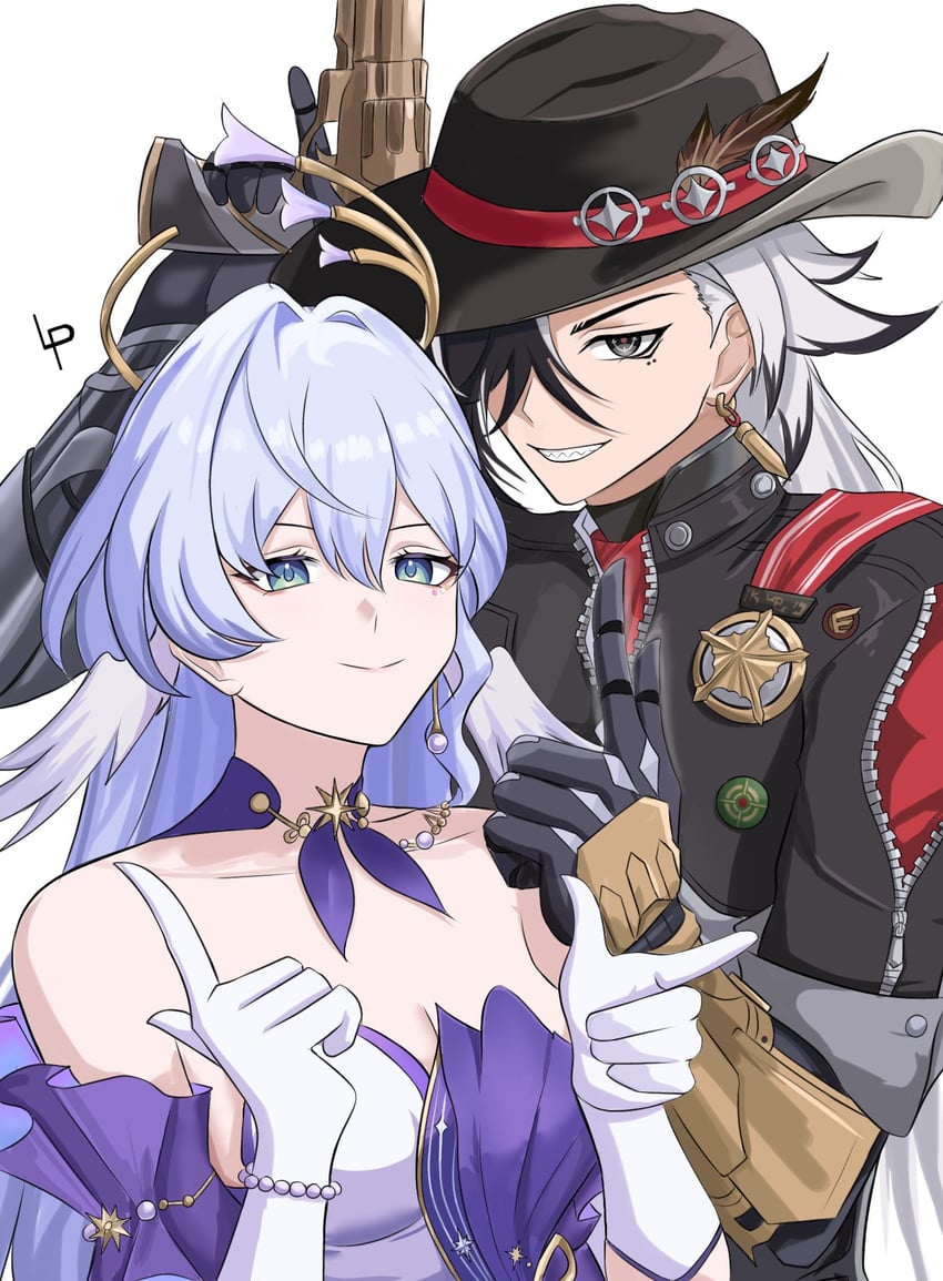 robin and boothill (honkai and 1 more) drawn by luckplz