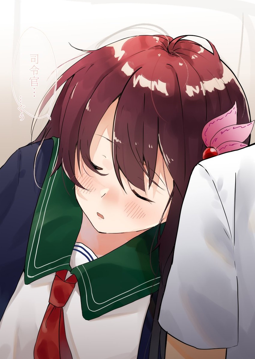 admiral, kisaragi, and kisaragi kai ni (kantai collection) drawn by u_yuz_xx
