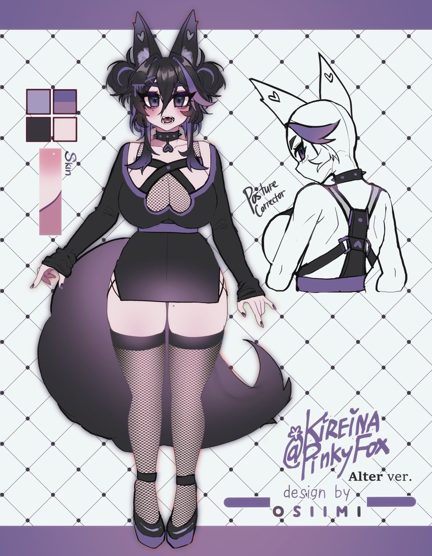 kuroina (indie virtual youtuber) drawn by osiimi